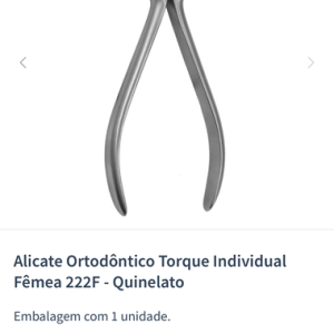 Alicate Ortodôntico Torque Individual Fêmea 222F - Quinelato
