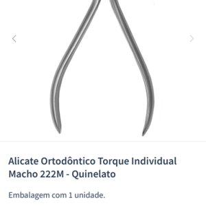 Alicate ortodôntico torque individual quinelato macho 222M