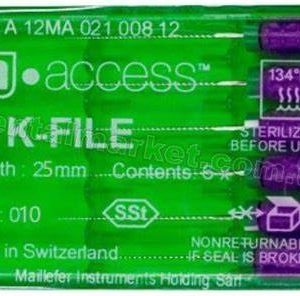 Kit c/ 4 Lima K File M Access Dentsply 010 25mm Blister c/6