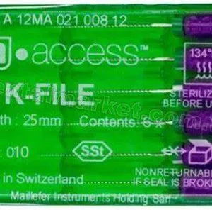 Lima K File M Access Dentsply 010 25mm Blister c/6