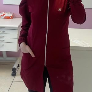 Jaleco Bordo Tamanho P Sem Bordado