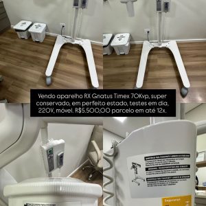 Aparelho de Raios X Odontológico Gnatus Timex 70 kVp – Móvel – 220V