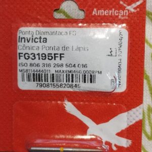 Ponta Diamantada Invicta Cônica Ponta de Lápis FG 3195FF - American Burrs