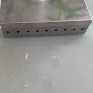 Estojo Inox Perfurado 21x11 cm